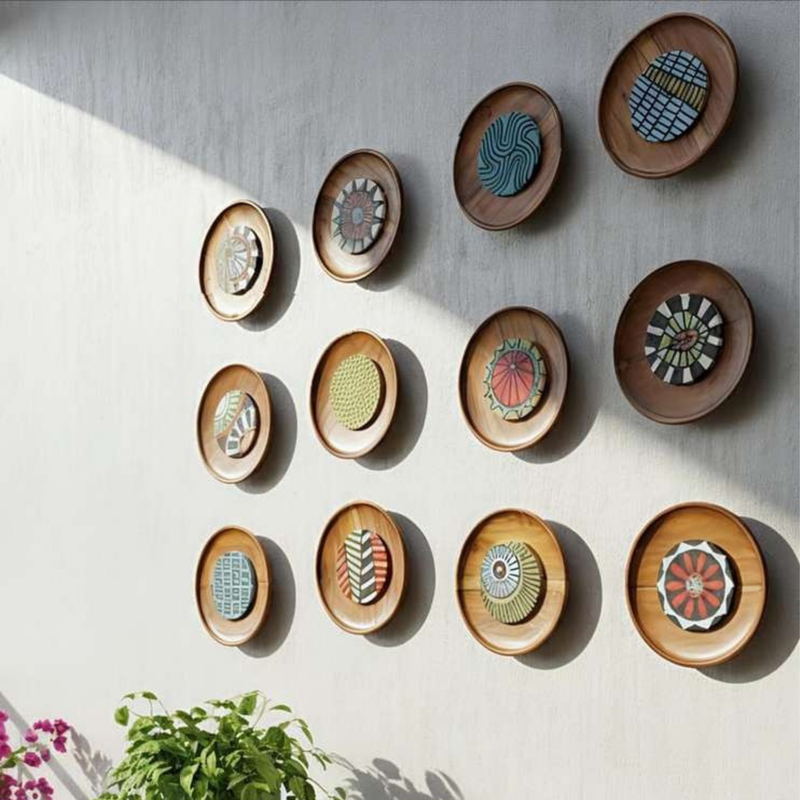 Wood Palate Wall Art (Set Of 12)