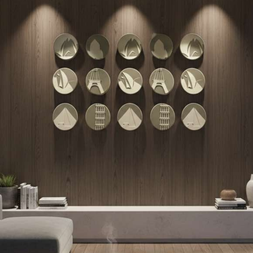 Atlas Disc Wall Art (Set Of 12)