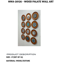 Wood Palate Wall Art (Set Of 12)