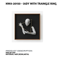 Lady With Ring 4 Patterns With Frame
