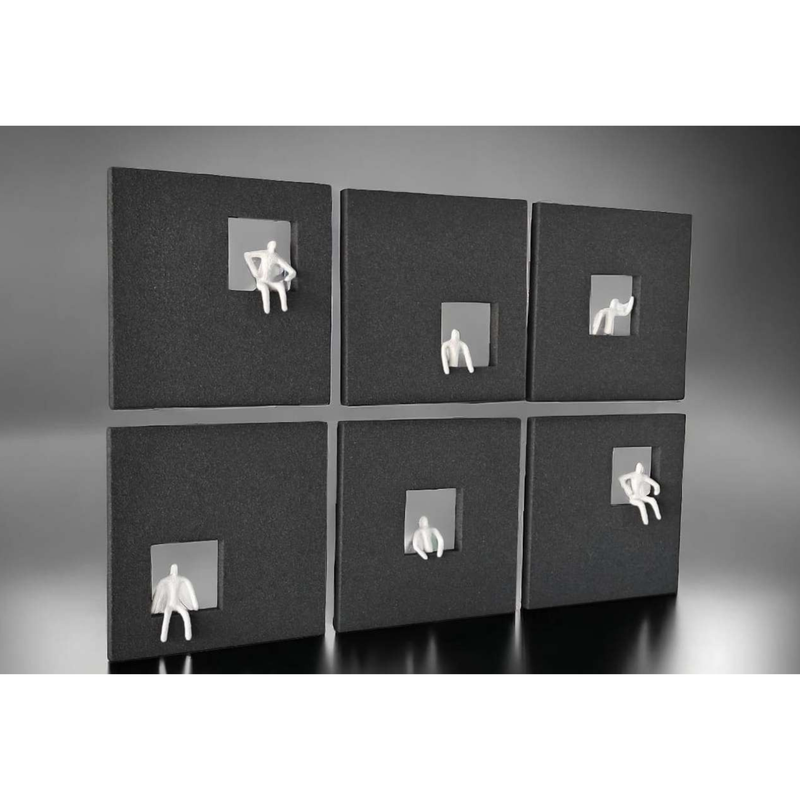 Grey Square Wall Art (Set Of 6)