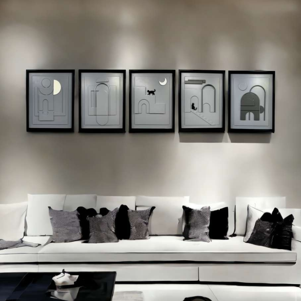 Cat Wall Art (Set Of 5)