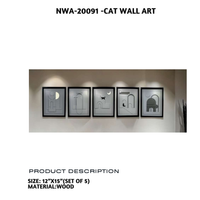 Cat Wall Art (Set Of 5)