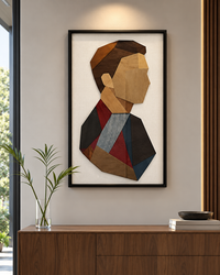 Parallel Souls – Geometric Portrait Wall Art