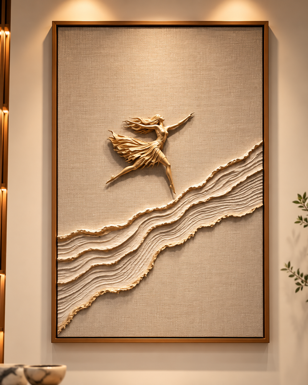 Golden Fairy – Sculptural Wall Art
