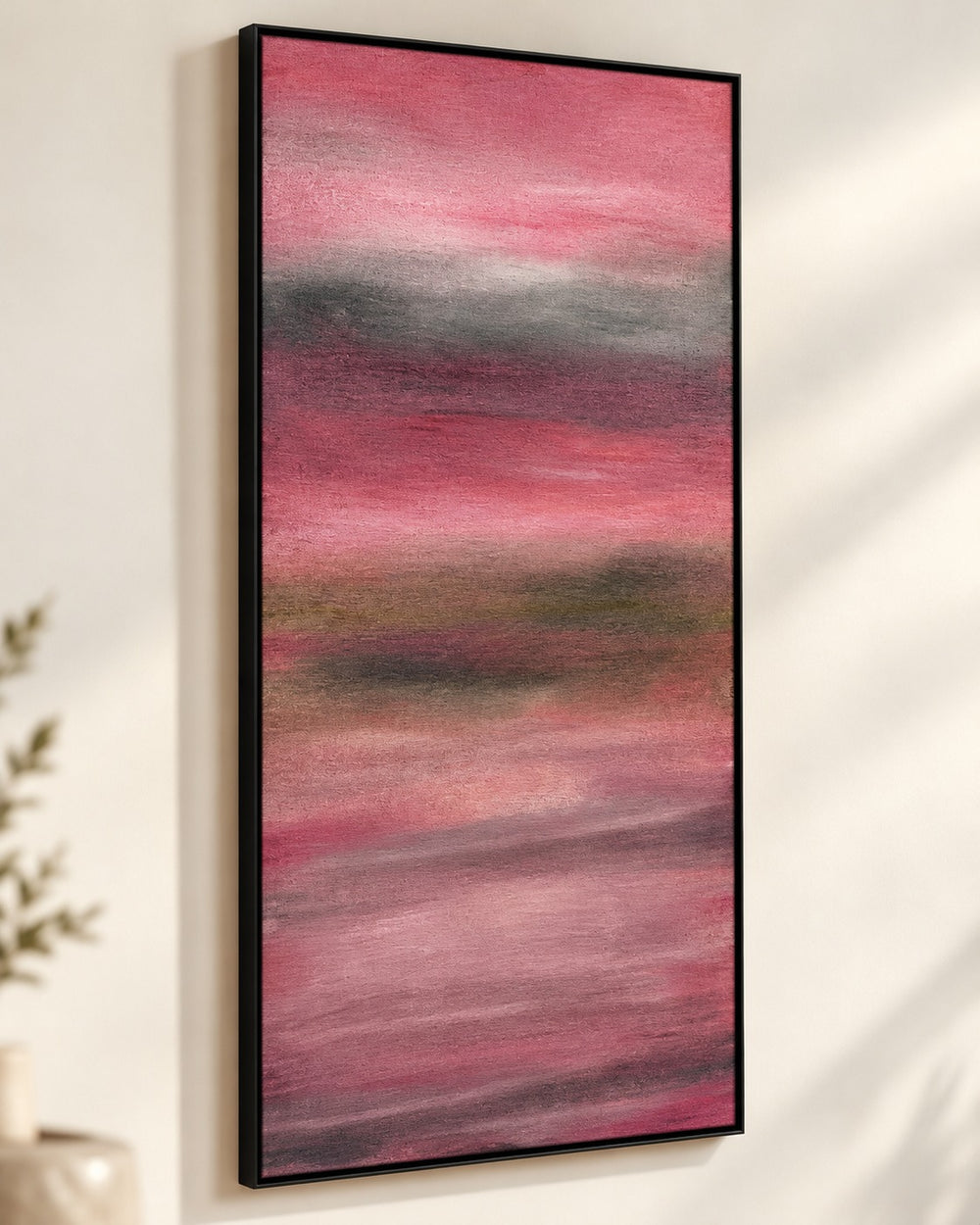 Rose Dusk Framed Abstract Wall Art