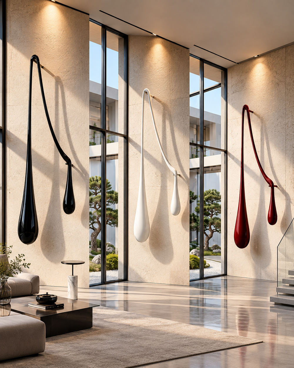Crimson Essence – Sculptural Wall Art