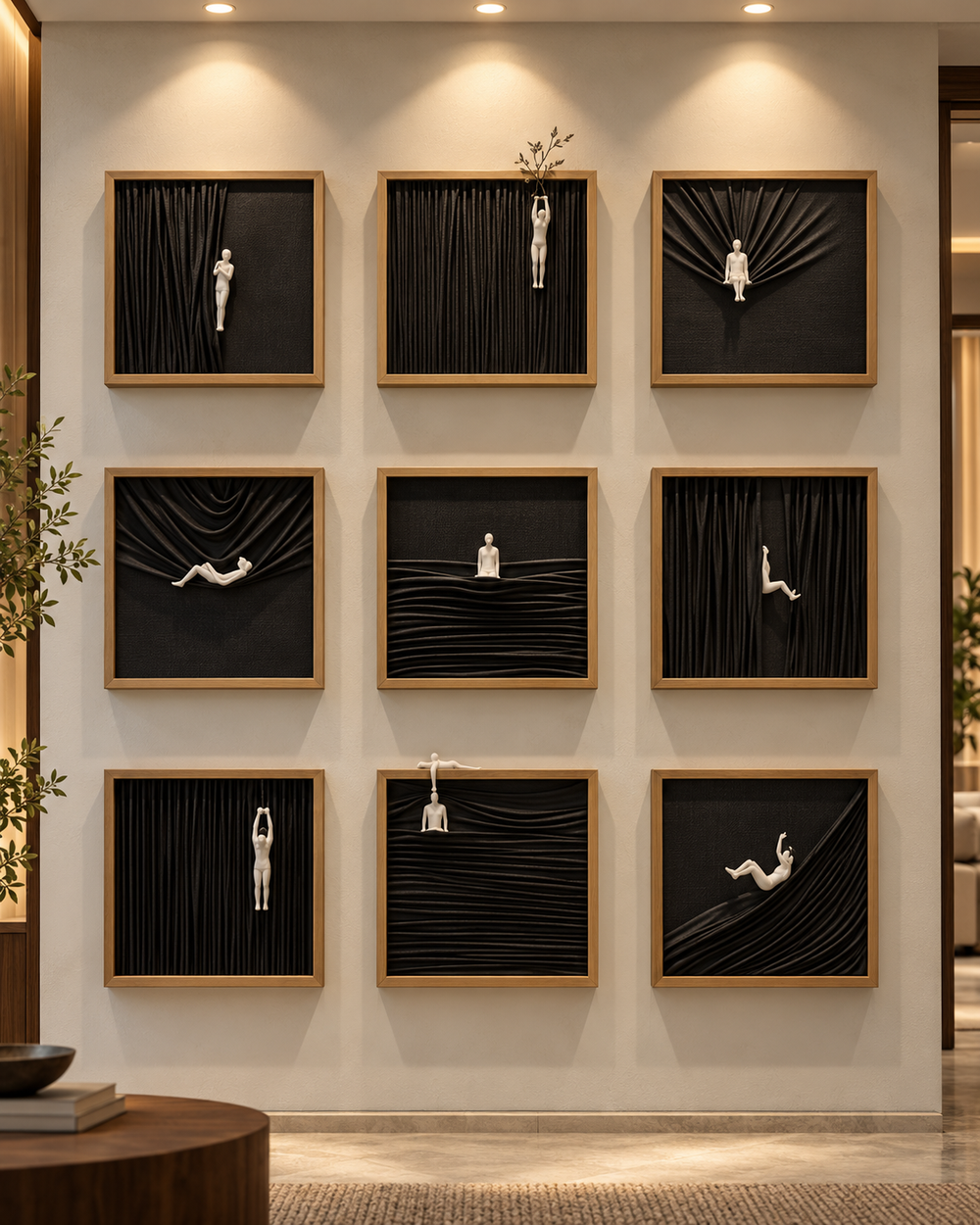 Human Drapes – Sculptural Figurative Wall Art