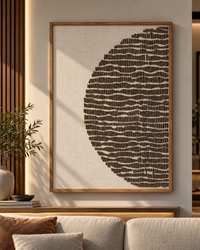 Divided Circle – Textured Geometric Wall Art