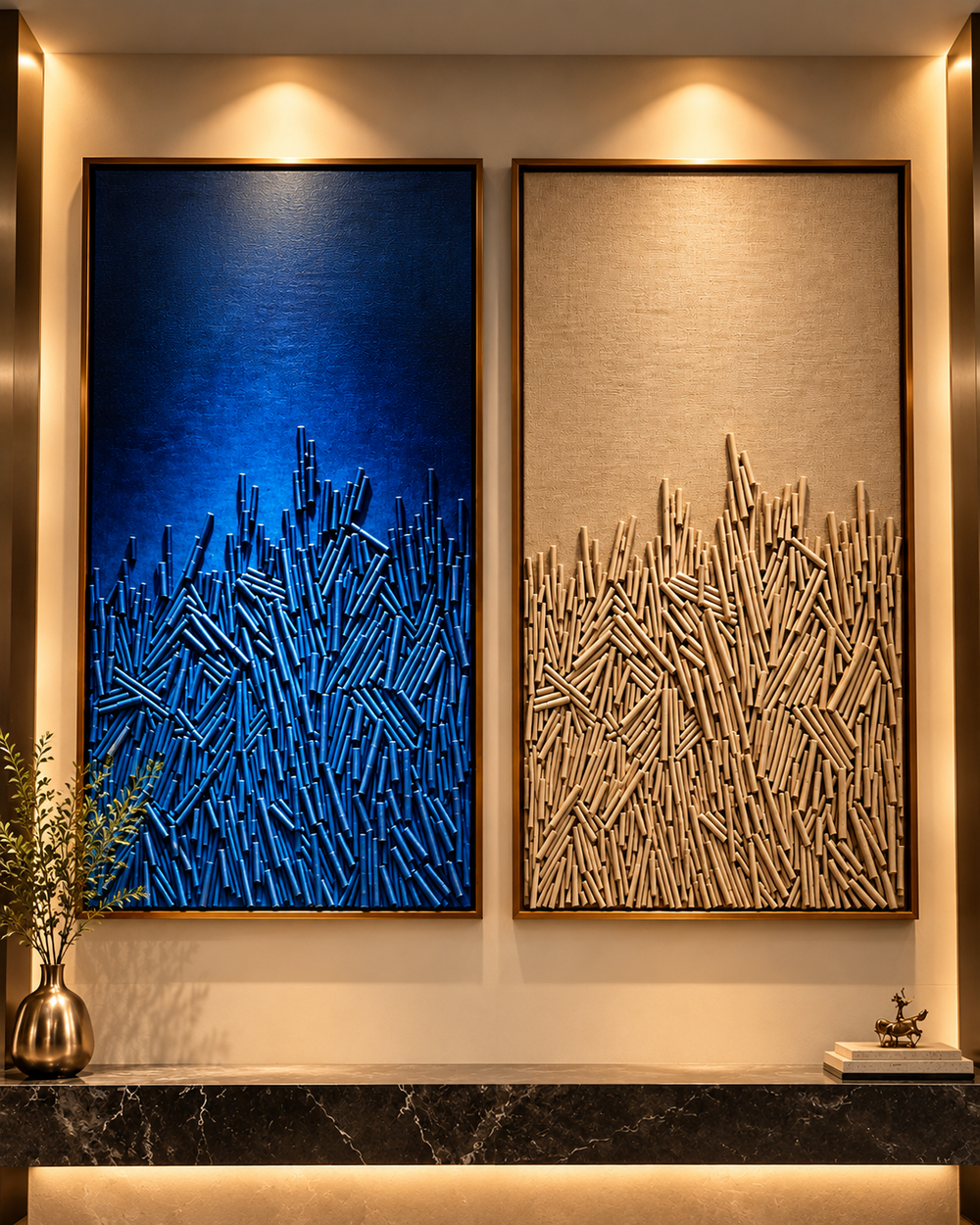 Woven Peaks – Textured Abstract Wall Art