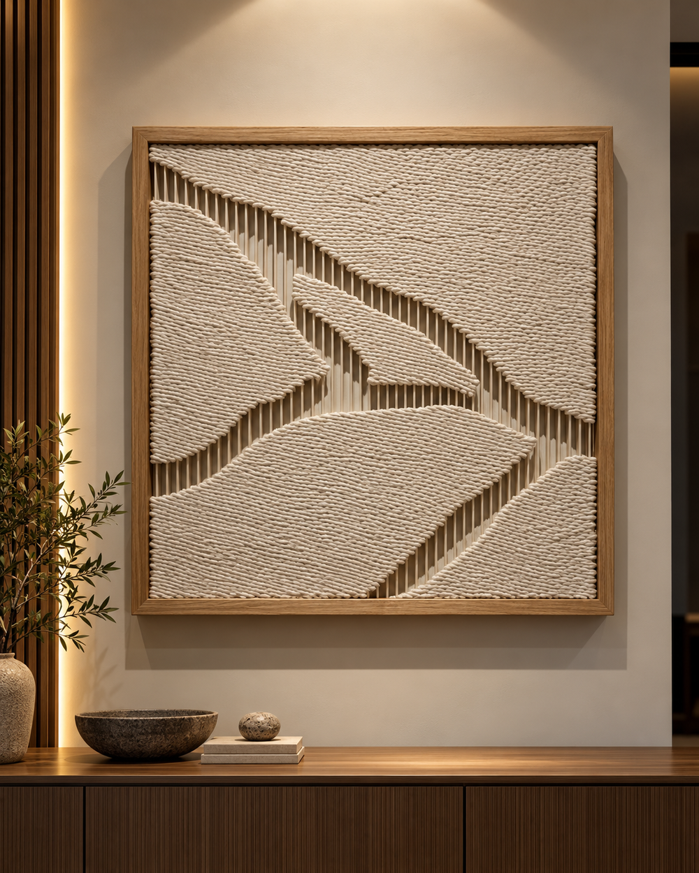 Calm Carvings – Textured Abstract Wall Art