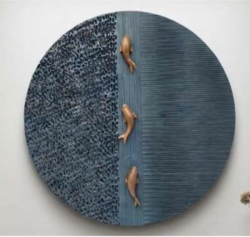 Aqua – Textured Fish Wall Art