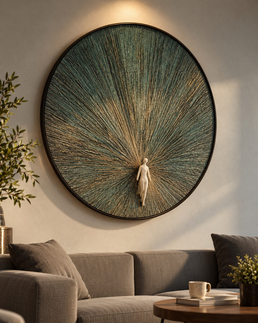 Radiance Round Sculptural Wall Art