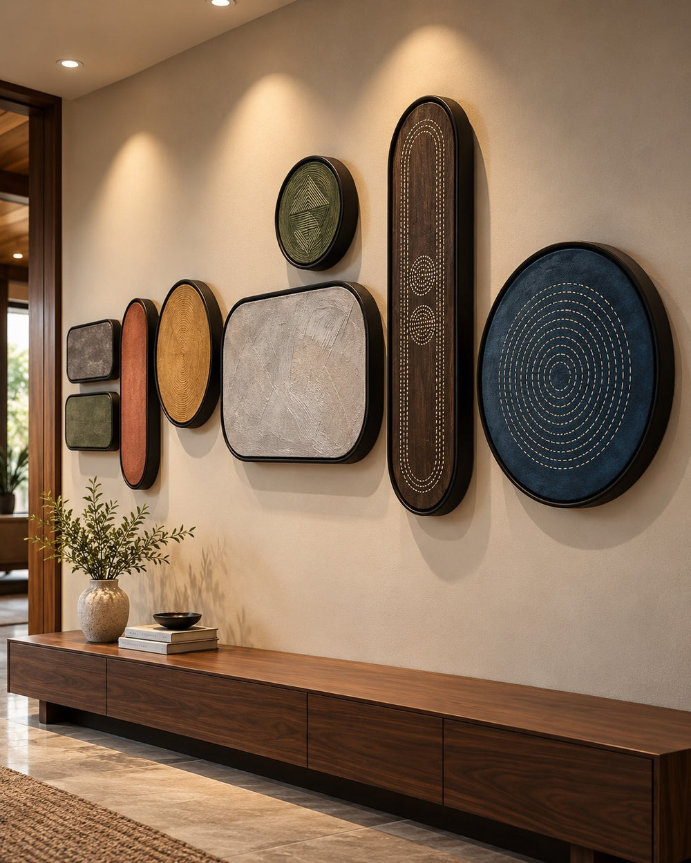 Chromatic Rhythm Geometric Wall Art