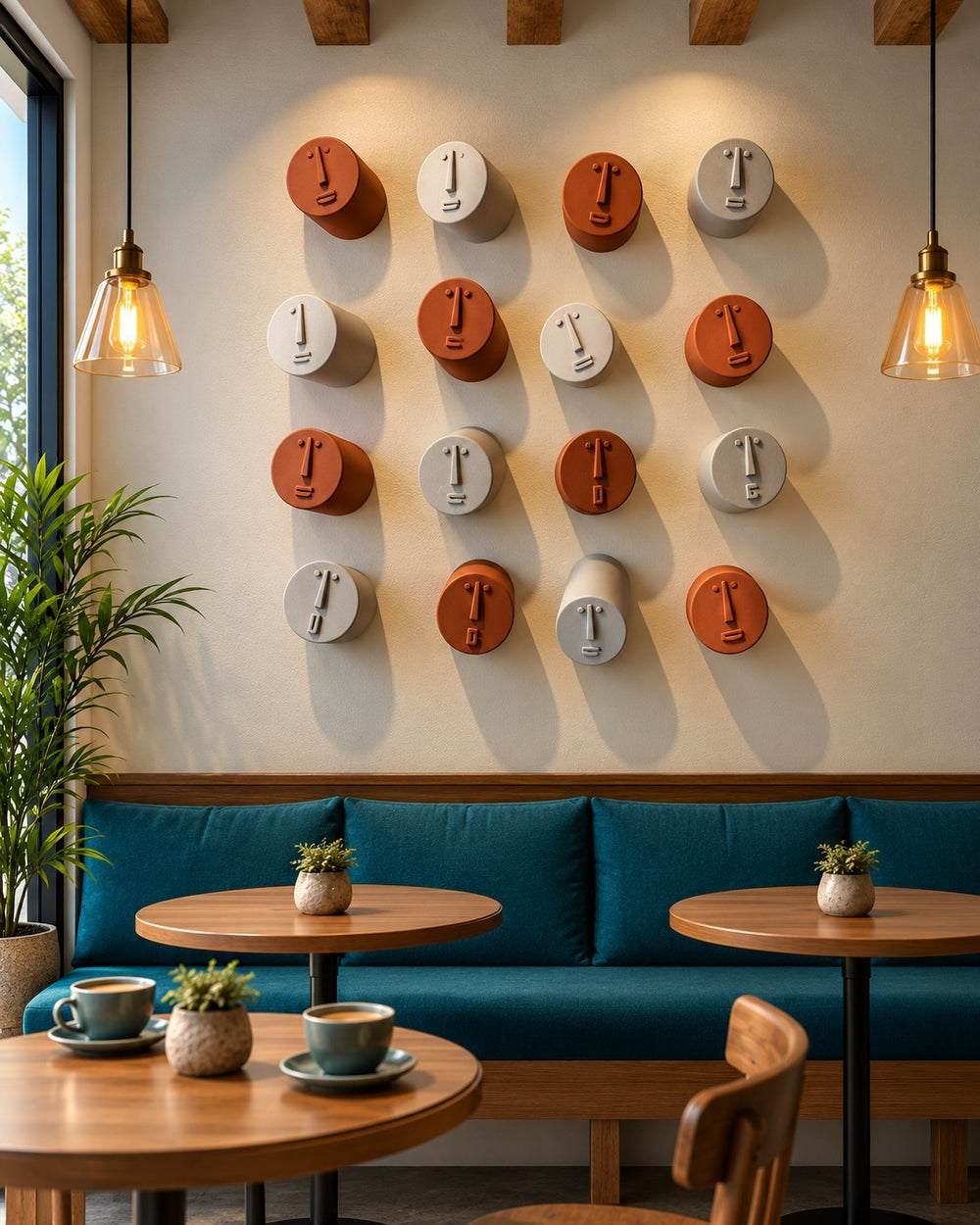 Earth & Ivory Faces Wall Art