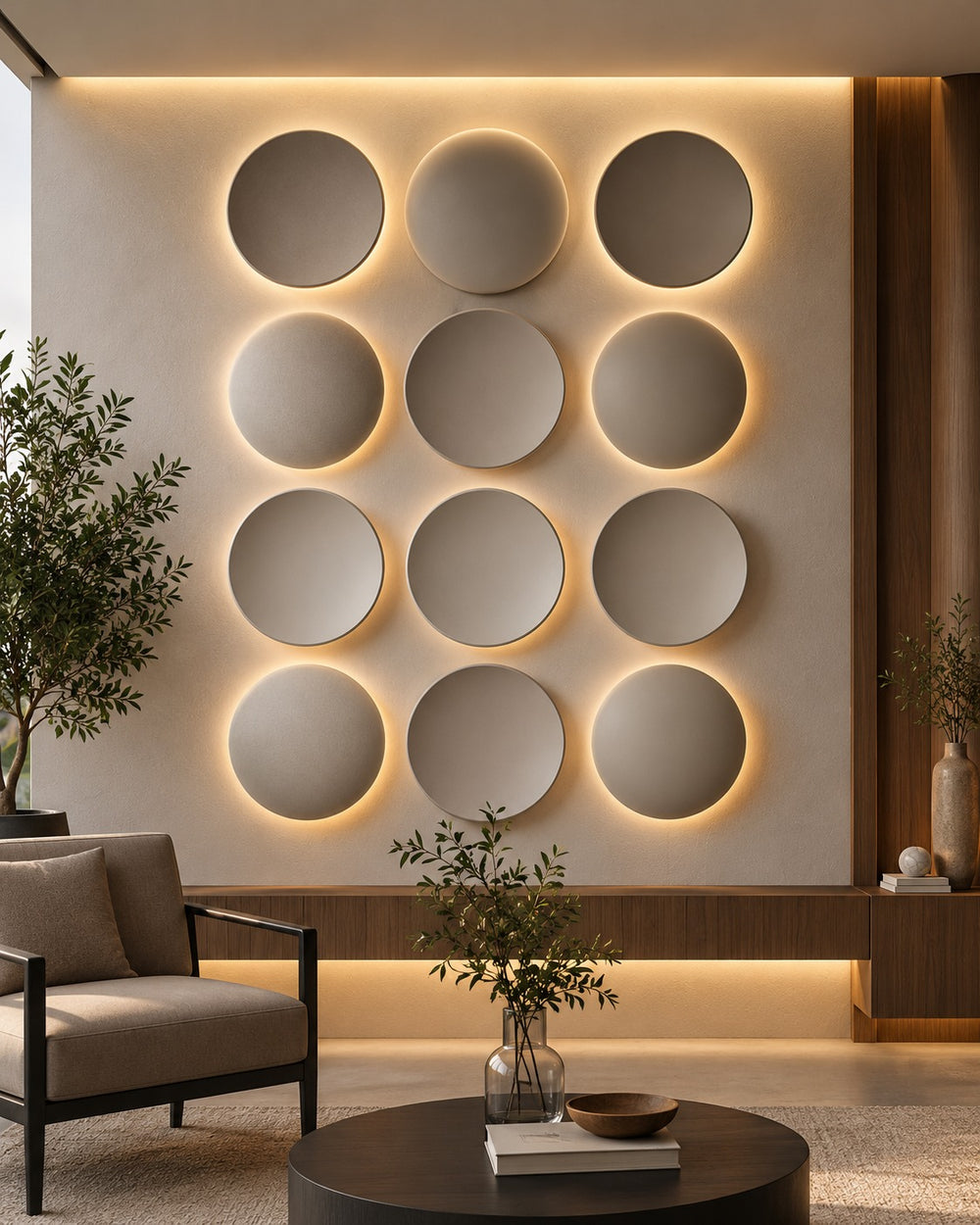 Halo Circles Contemporary Wall Art