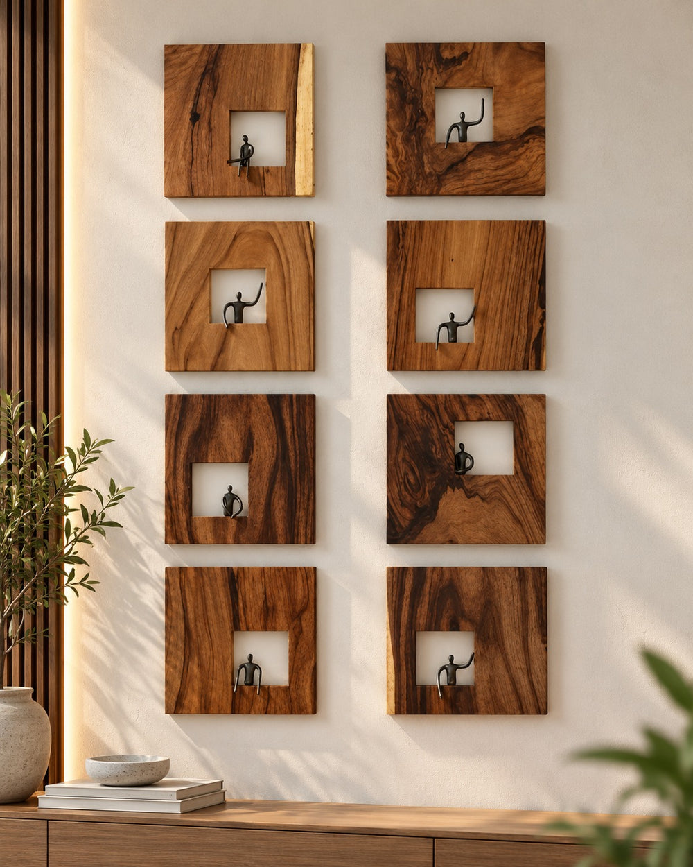 Human Stories Woodgrain Figurative Wall Art