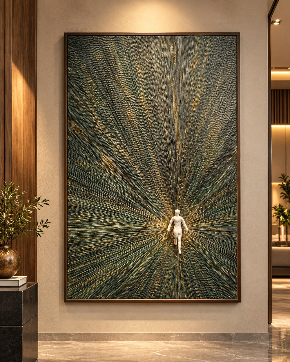 Radiant Journey Framed Sculptural Wall Art