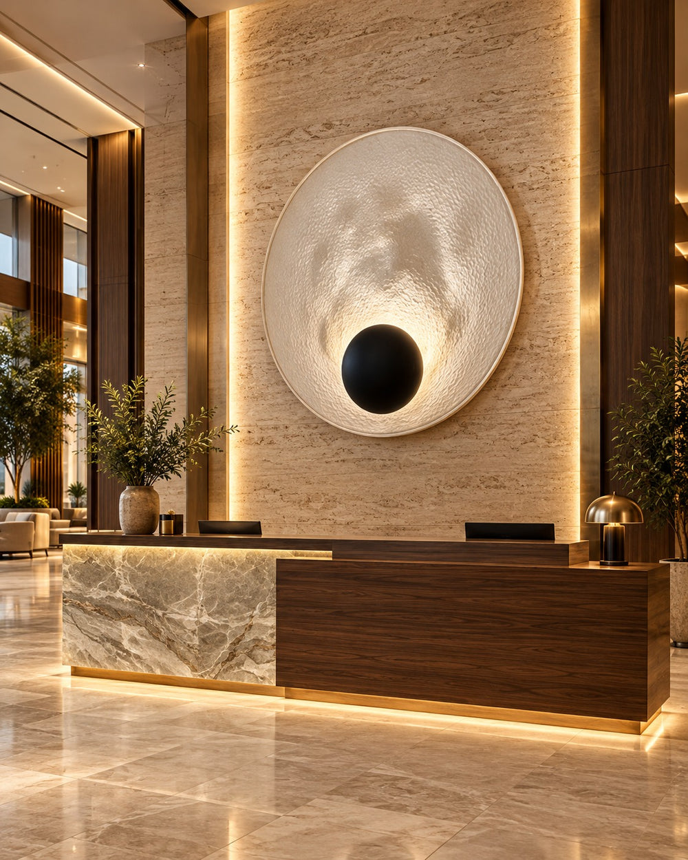 Lunar Glow LED Metal Wall Art