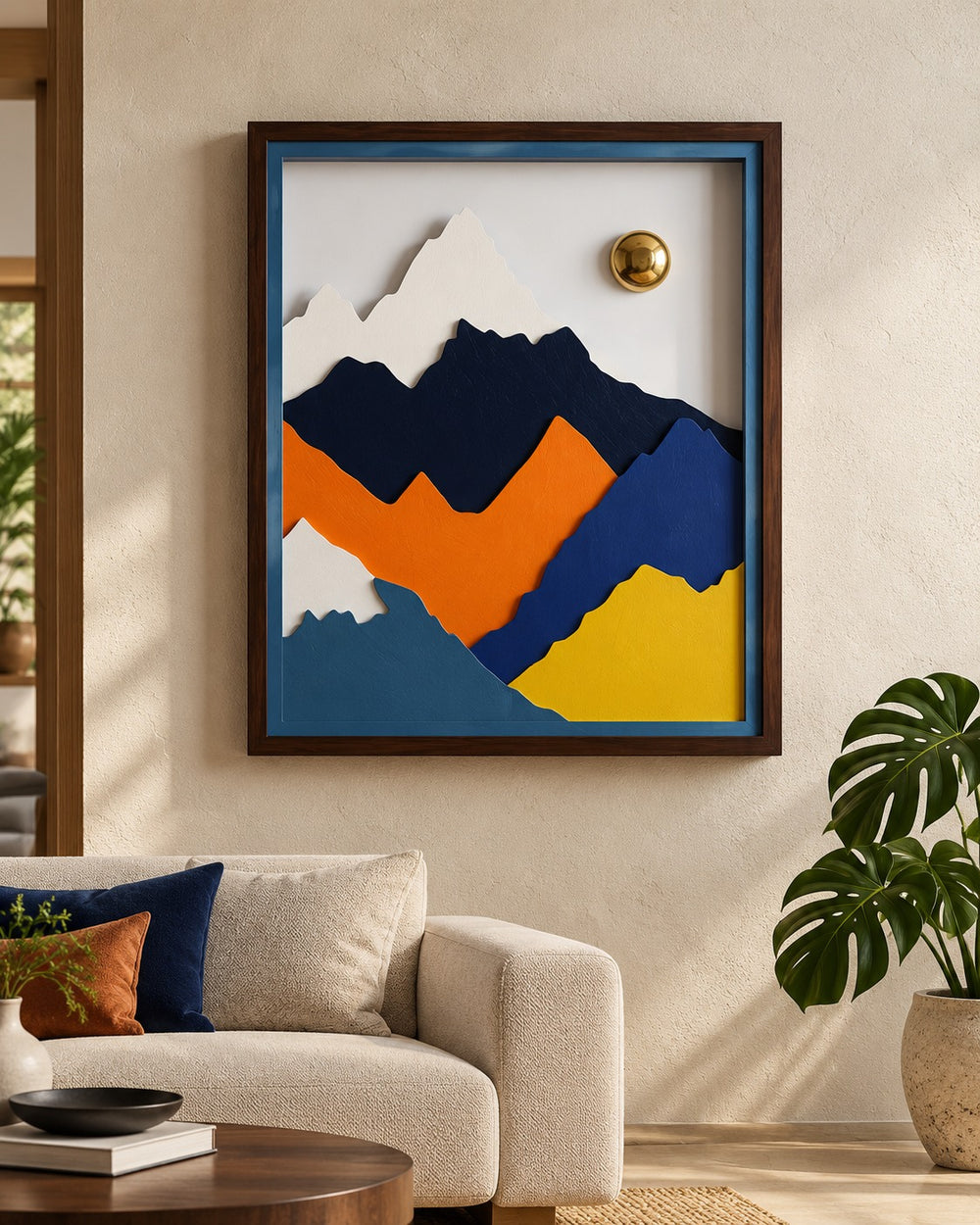 Chromatic Peaks Framed Mountain Wall Art