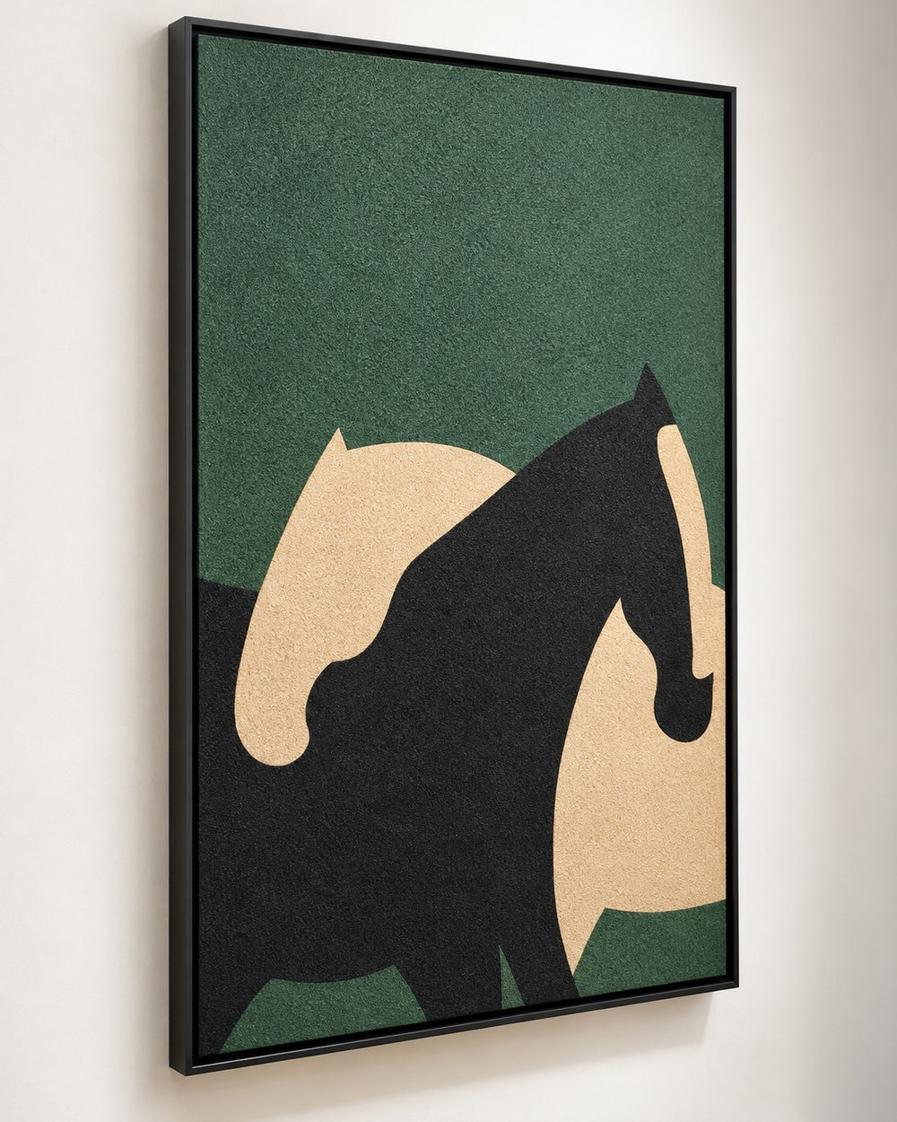 Equine Contrast Textured Horse Wall Art
